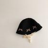 Beach Lace Straw Hat Bow Children Panama Caps Korean Baby Straw Hat  for Kids
