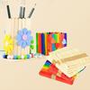 100Pcs Natural Wooden Ice Cream Sticks DIY Craft Wood Strips Kids Art Handicraft Supplies
