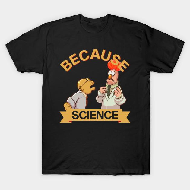 Мужская черная футболка с принтом Muppet Science, печать на бумаге для трансфера без вырезания, хлопковая футболка