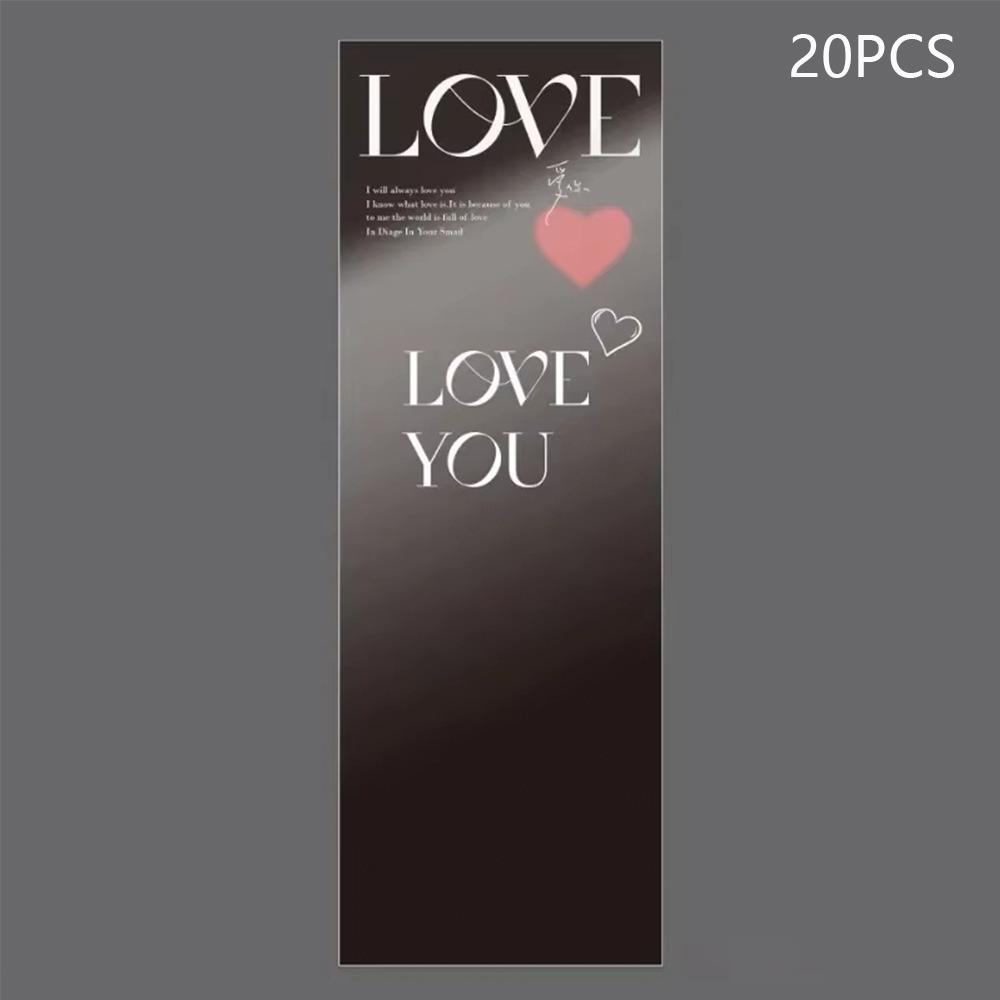 LOVE Rose Packaging Bags Transparent Flower Wrapping Paper Gifts Bouquet Plastic Bag