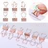 10pcs New Stationery Cat Heart Cactus Book Office Supplies Paper Clip Binder Clips Metal