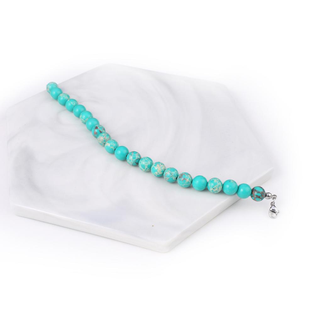 Новый стиль женский браслет натуральный камень императорский камень бусины 8X8 мм подвески для женщин романтический подарок на день рождения