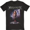 Megadeth Графическая футболка Хлопковая футболка с круглым вырезом и принтом хэви-метал группы Повседневная свободная посадка для взрослых 200 г