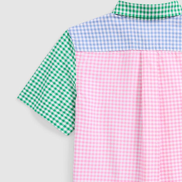 Polo Ralph Lauren SS24 клетчатый принт однобортная повседневная рубашка с коротким рукавом детские рубашки многоцветные CWPOWOVY6820466-999