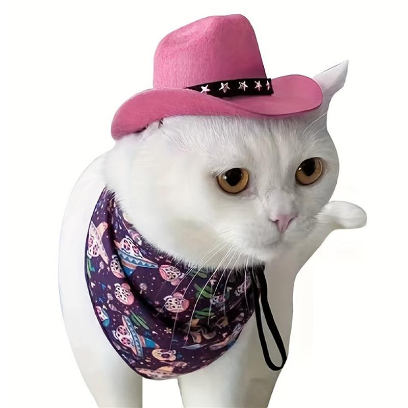 Cat Cowboy Hat Pet Headdress Western Hat Headdress for Taking Photos Cute Pet Hat Selling Cute Artifact Pet Photo Accessories
