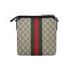 Gucci Simple classic striped webbing leather logo canvas patchwork canvas bag messenger bag shoulder crossbody bag regular men's style