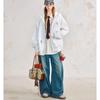 BEETLE TOWN Bear Ear Embroidered Hooded Cardigan