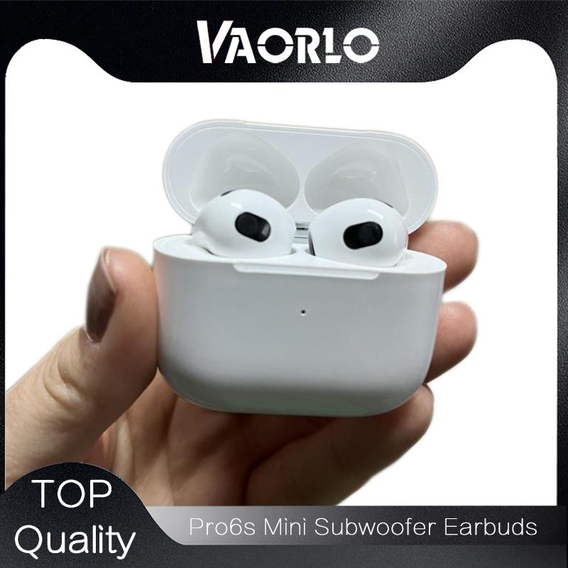 VAORLO Mini Pro6s TWS беспроводные наушники HiFi музыка с HD шумоподавлением микрофон гарнитура для iphone 15pro Max Xiaomi Huawei Mate60