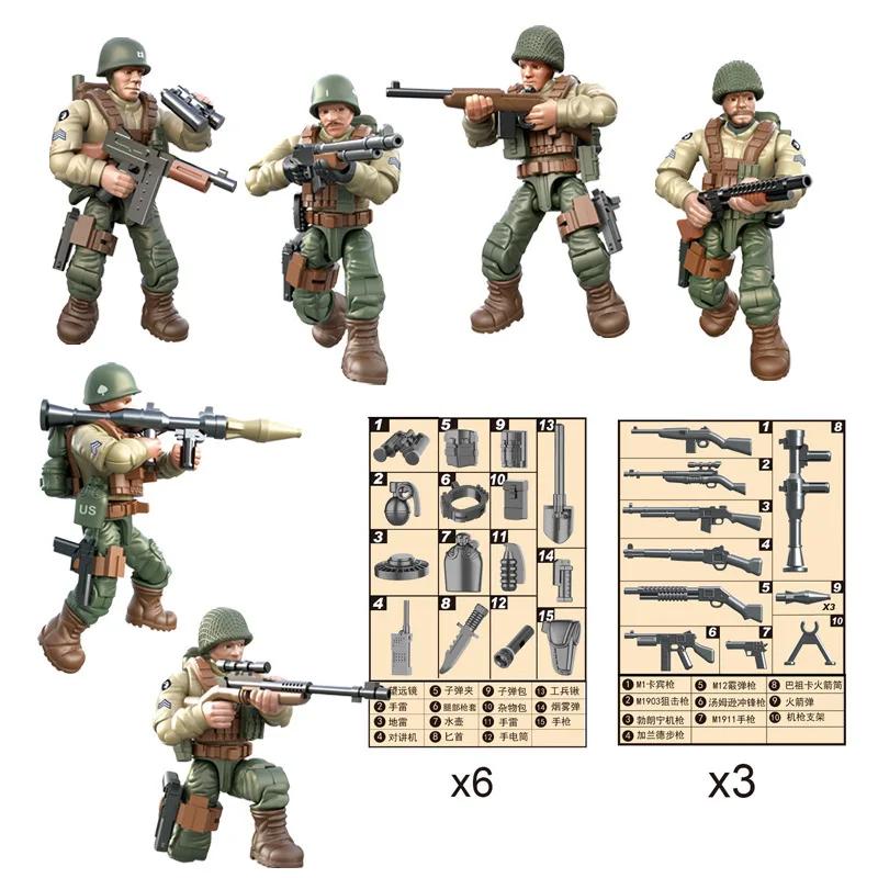 Simulation Action Figure Movable Joint Doll Compatible With Building Blocks World War Ii German Military Puppet Boys Toys