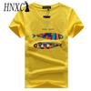 HNXC Cotton Short Sleeve T-shirt Men's Fashion Loose Half Sleeve Shirt Printed Compassionate Shirt