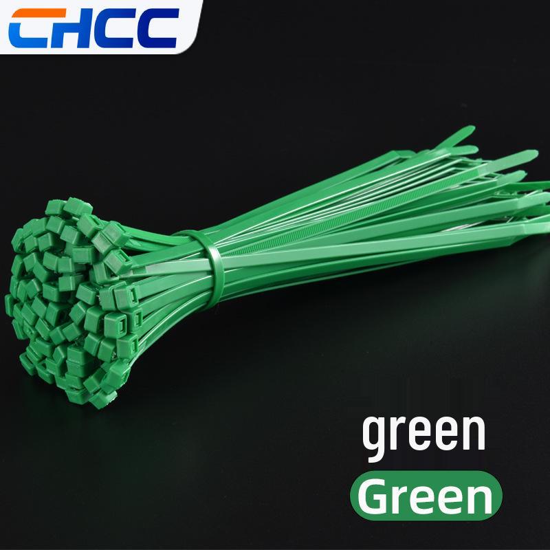 100-Pack Colored Nylon Self-Locking Cable Ties 4x200mm - White & Black