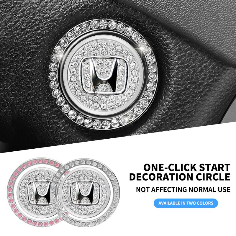 PCVHD1 Car Bling One-Click Start Stop Engine Ignition Ring Sticker For Honda Civic Accord Fit CRV Jazz Odyssey Insight Legend HRV
