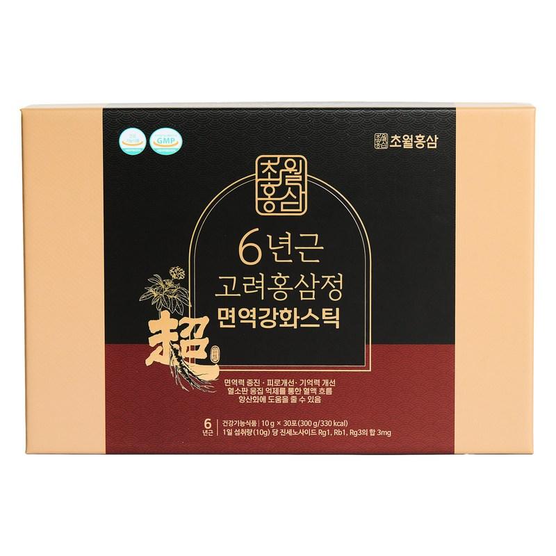 Chowol Red Ginseng 6-year-old Korean Red Ginseng Extract Immune Strengthening Stick 30p, 300g, 1 Piece