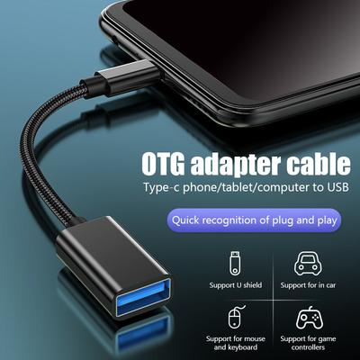 Кабель-адаптер USB 3.0 OTG Type-C для Samsung S20 S10+ Xiaomi Mi 11 Android MacBook Мышь Геймпад Планшетный ПК Кабель USB OTG Type-C