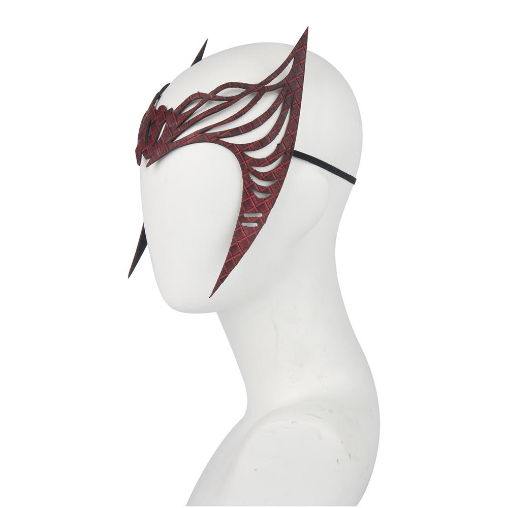 Фильм Ванда Вижн Скарлет Косплей Ведьма Головной убор из мягкой искусственной кожи Алый пучок Реквизит для косплея