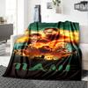 Magical Characters In A Fiery Adventure Throw Customizable Blanket Customize Text Warmthful Decor Throw For Sofa Couch Office Bed Picnics Four Seasons
