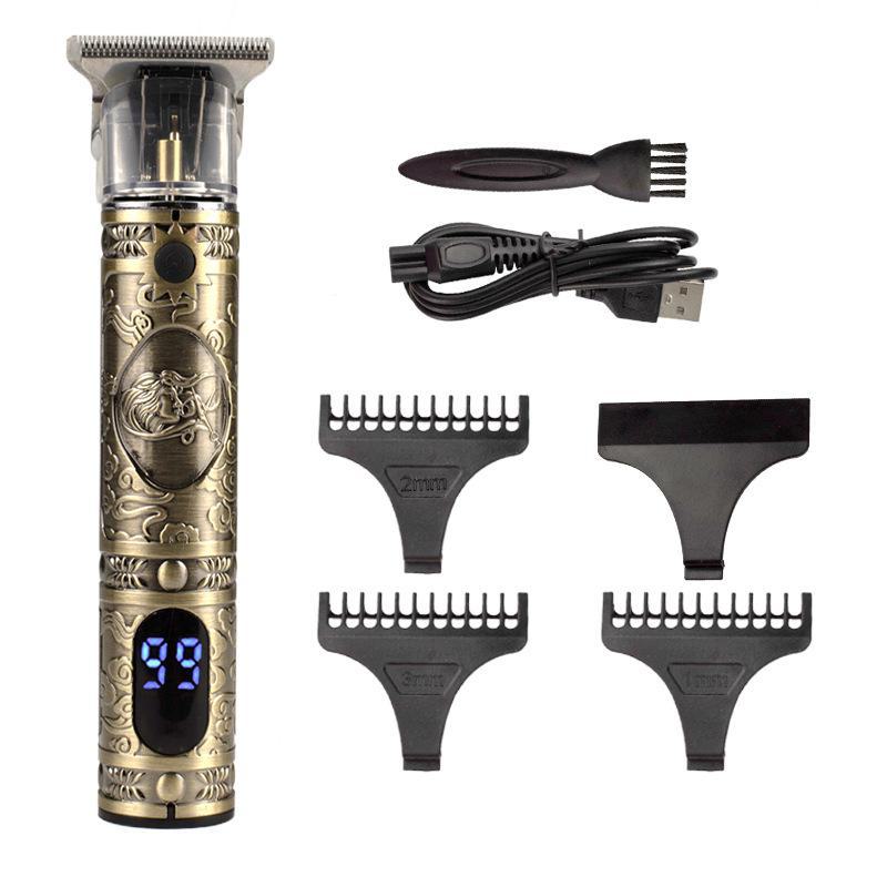 T9 LCD Display USB аккумуляторная электрическая машинка для стрижки волос - профессиональный инструмент для карвинга и тримминга