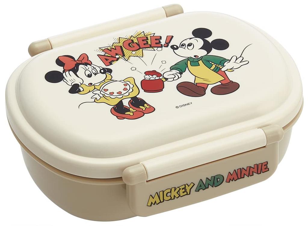 Skater Lunch 1 with Fluffy Meal Made in Disney Mickey Mouse Friends Cooking Kids' Box, Tier, 360ml, Inner, Dome-Shaped, Container, Antibacterial,