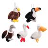 Toucan Doll Bird Doll Keychain Simulation Swan Stuffed Doll Pelican Plush Keyring Gift For Kids