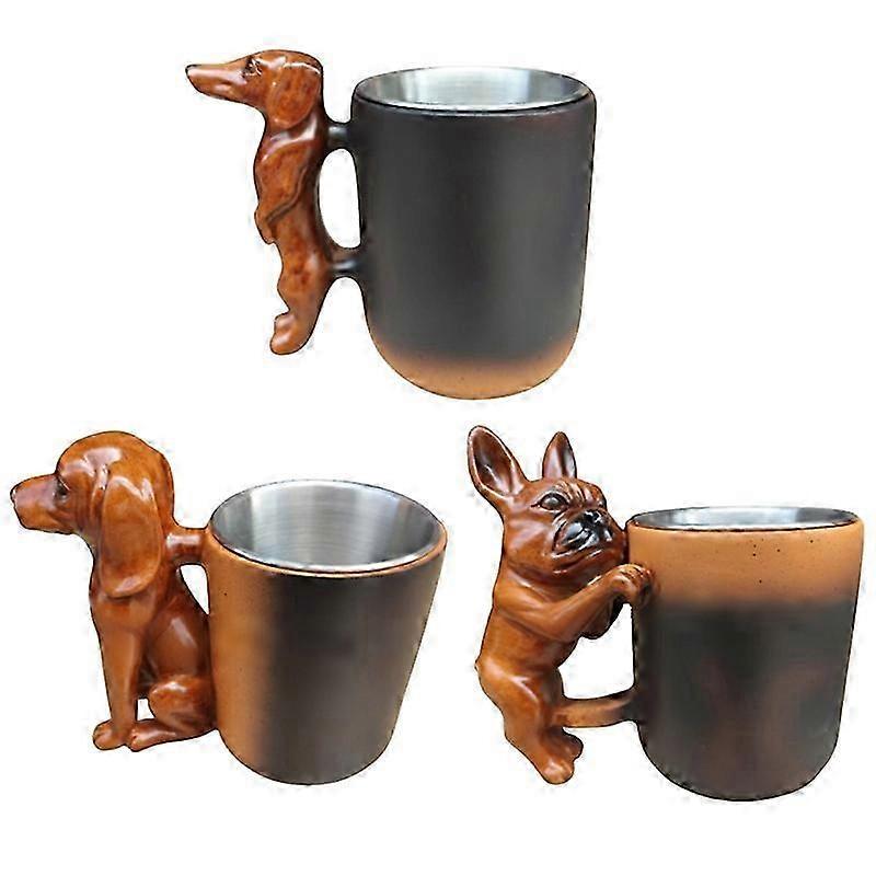 Handmade Dachshund Mug Cute 3D Dachnut Handle Coffee Cup Unique Dog Coffee Mugs Gift For Dogs Owner And Pet Lover Collection 2025