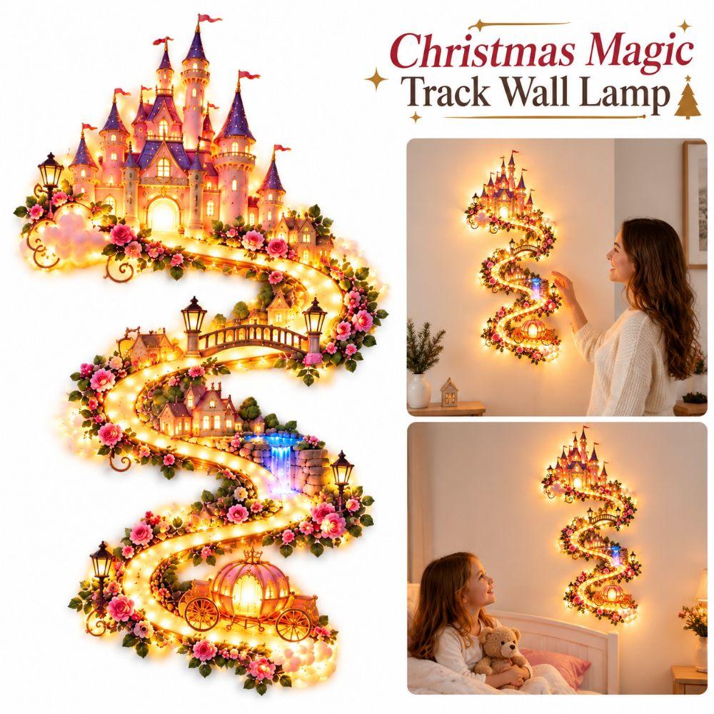 Castle Christmas Wall Light Fairy Tale Style LED Wall Hanging Home Indoor Decor