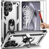 Case - Booling - for Samsung Galaxy S24 Ultra - Silver - Shockproof Protection - Stand Ring + 2 Glasses