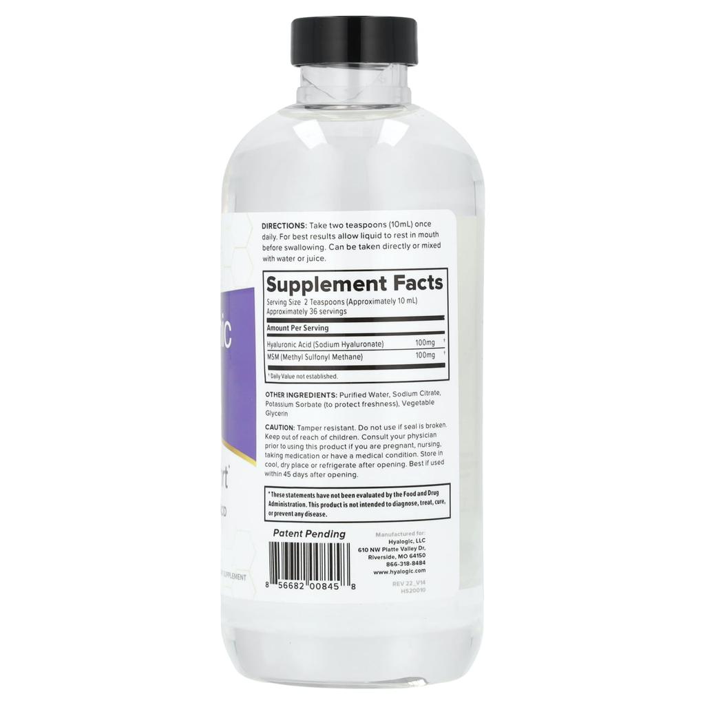 Hyalogic, Hyaluronic Acid, Advanced Formula, 12 fl oz (354.88 ml)