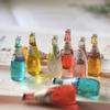5 шт. 1:12 кукольных миниатюрных бутылок с фруктовыми напитками, аксессуары для кукольного дома, игрушки