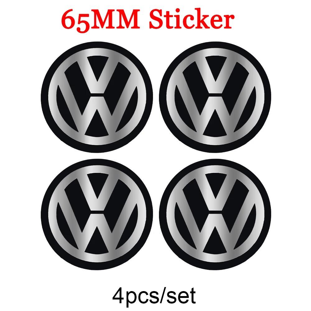 lijk1 4pcs 56/60/65mm Car Wheel Center Hub Caps Dust Cover Sticker For Volkswagen GTI Golf Polo Passat VW CC Tiguan T-ROC Jetta Taigo