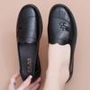 Spring New Shoes Comfortable Soft-soled Single Shoes Medium Leather Shoes Flat-soled Elderly Middle-aged and Elderly Women's Shoes