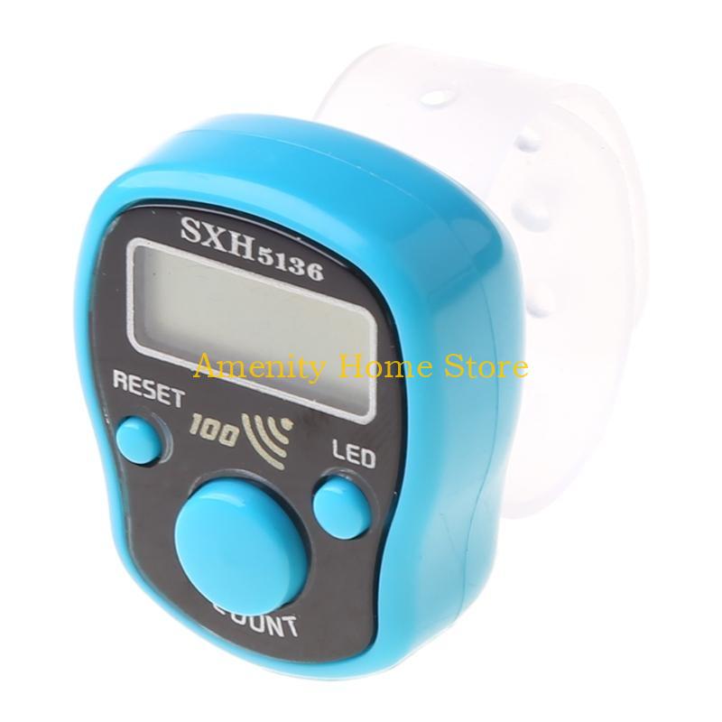 F26C Portable Wrist Digital Electronic Counter with LED Light and Sound Manual Reset Decompression Relaxation Finger Tool