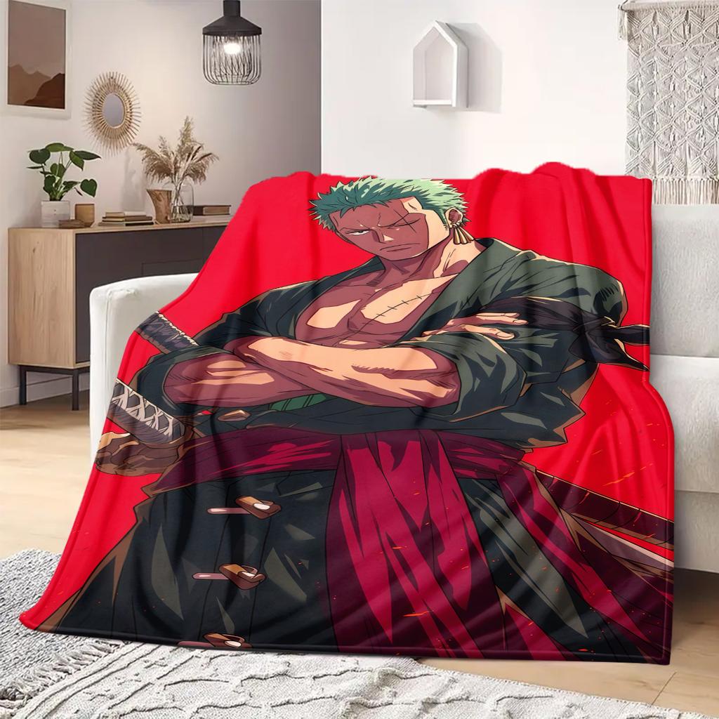 Roronoa Zoro Print Blanket Warm Comfortable Flannel Blanket Suitable for Bedrooms,Sofas, Beds,Chairs,Travel 127