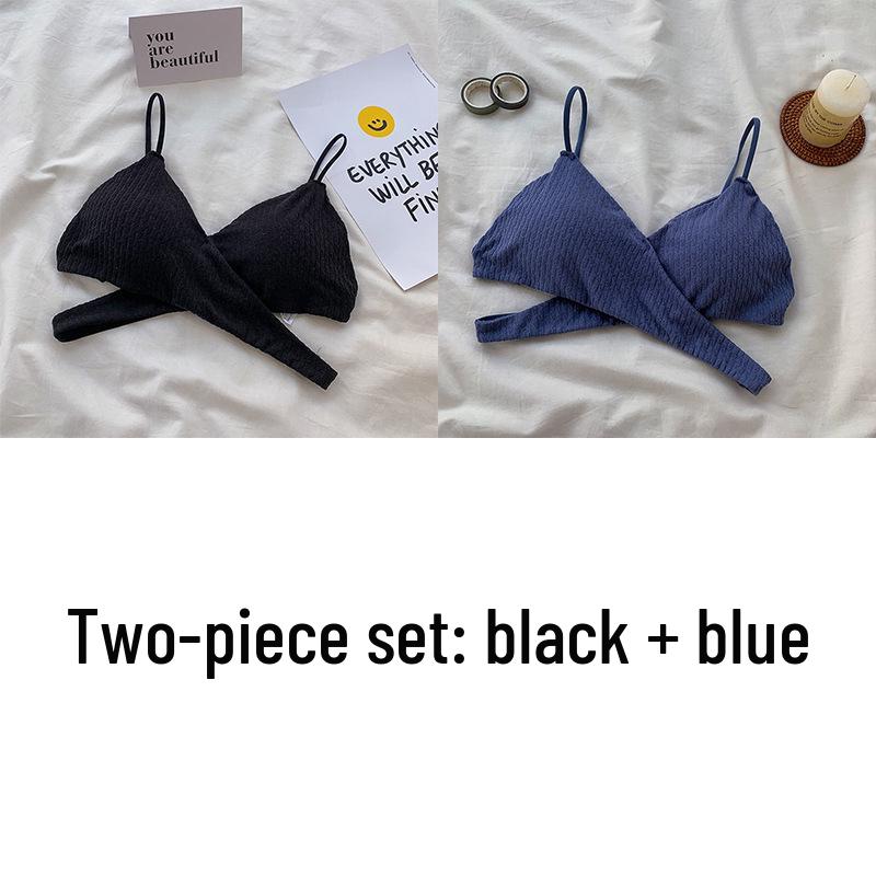 Cross-Back Spaghetti Strap Tube Top with Chest Pads - Sexy Strapless Hollow-Out Base Layer for Women