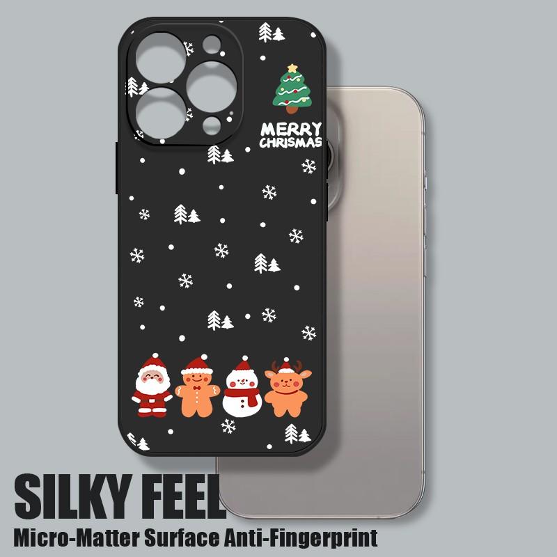 Матовый чехол-шнурок с рождественским узором для iPhone 16 Pro 15 14 Plus 13 12 Mini 11 Pro Max Xr Xs 7 8 Se мягкий тонкий чехол из ТПУ