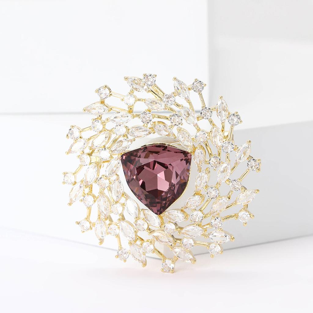 Высококачественная микро-инкрустированная медная циркониевая цыганская брошь, нишевый дизайн, женская шаль, платье, корсаж, ювелирное украшение, булавка