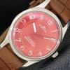 HAND-WINDING VINTAGE SWISS MENS REFURBISHED RED COLOR DIAL WATCH A500031-2 R151a-a500031