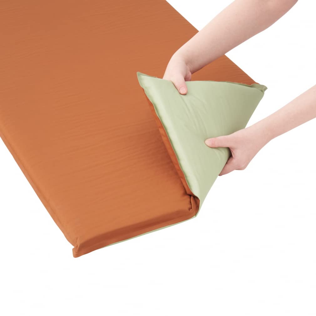 LOGOS (High Density Elasticity) 40 Compact Self-Inflating Mat SOLO 72884100 Green Camping Mat Outdoor 40mm Thick