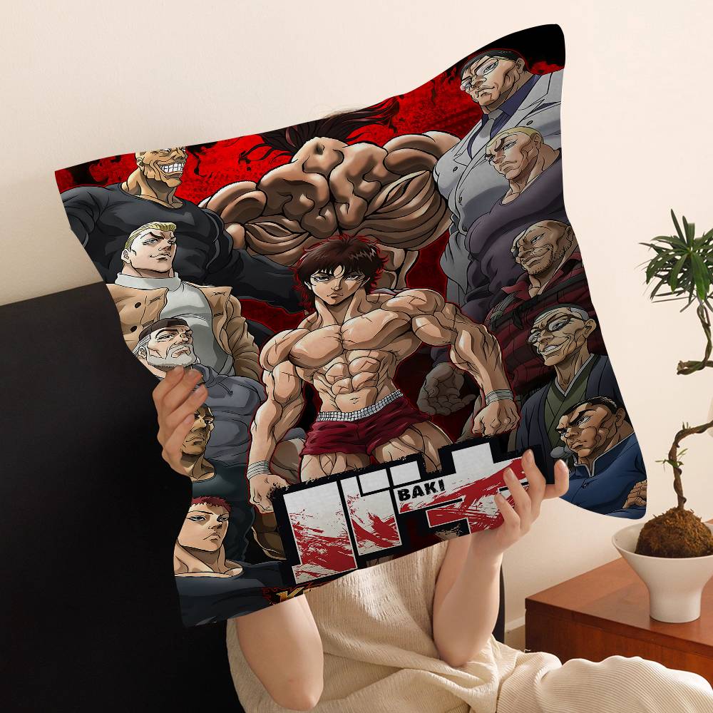 Аниме B-Baki The G-Grappler Наволочка Чехол для диванной подушки Декор для дома Детский подарок