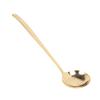 Soup Ladle Durable Brass Elegant Bright Gold Color Balanced Weight Multifunction Ladle Spoon for Home Kitchen Cooking