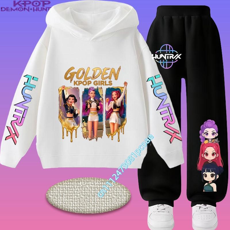 2026 Girls' Casual Top and Boy's Hooded Jacket Set. Boys' Sports Shirt with Cartoon Print. Autumn/Winter Long-sleeved Pants.