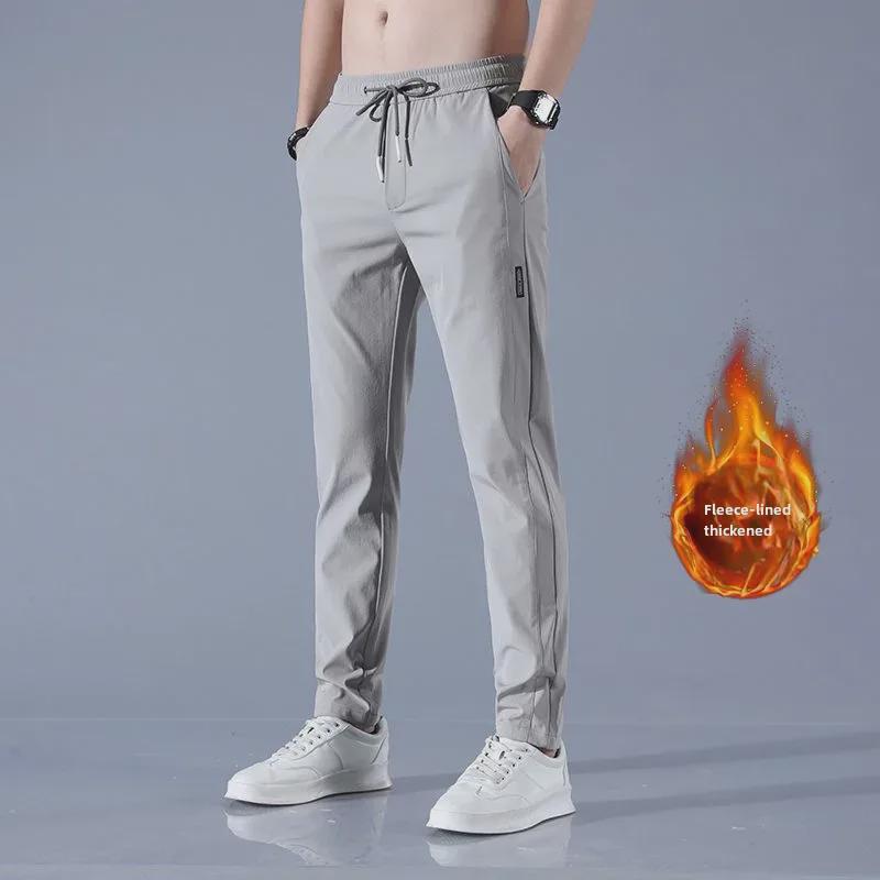 Мужские повседневные брюки Ice Silk в корейском стиле 2025 года на осень 