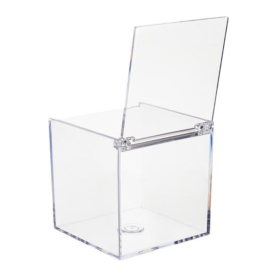 Прозрачные акриловые коробки, маленькие квадратные кубические контейнеры с крышкой, пластиковый органайзер для хранения конфет, таблеток, крошечных ювелирных изделий