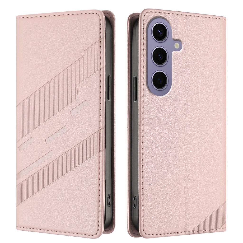 For Samsung Galaxy S24 Phone Cases Punk Style Imprinted Wallet Stand Leather Cover