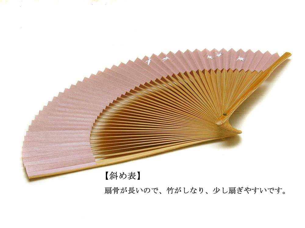 Киото летающий, сделанный вручную из бумаги, двойной японский подарок долголетия, веер, журавль, женский веер, Япония, расписанный, Киото, женский, веер, двусторонний, мастер,