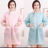 Oil Resistant Waterproof Apron Lightweight Kitchen Long-Sleeved Smock  Daily Cleaning,