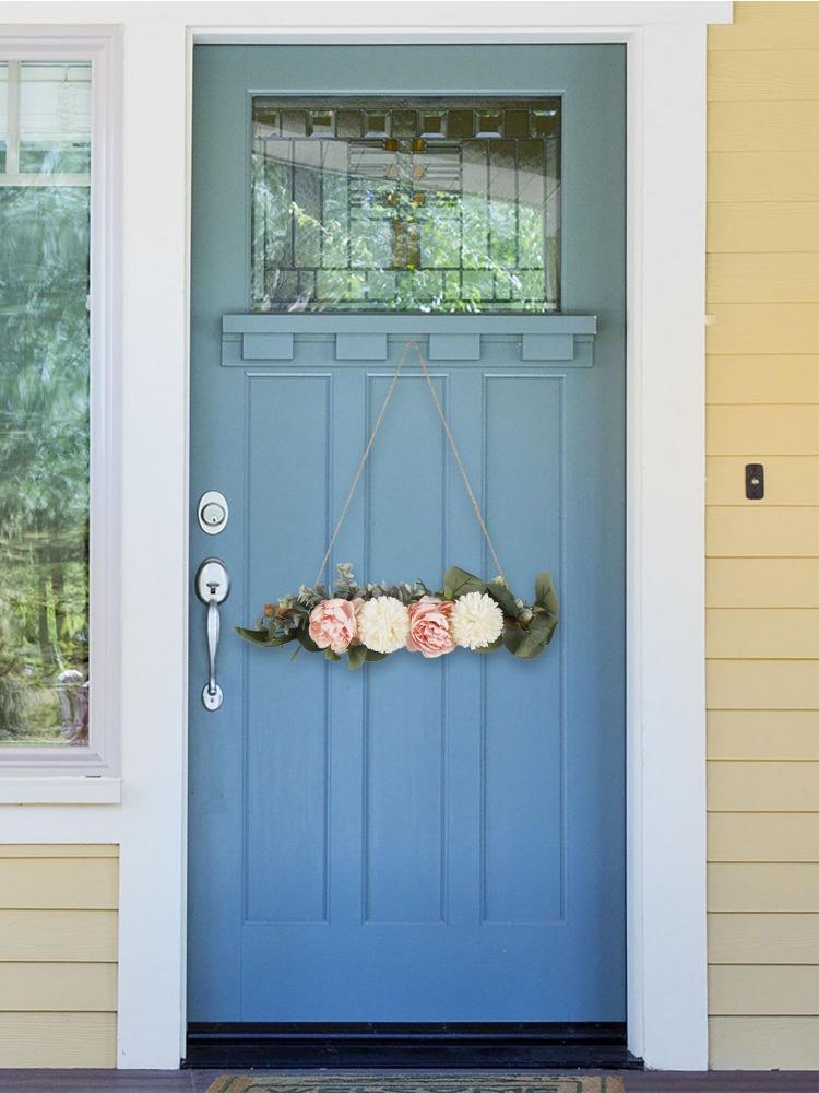 1 шт. искусственный эвкалипт гортензия пион Swag настенный декор бревенчатая ветка подвесной обруч для спальни, гостиной, ванной комнаты, настенный декор