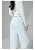 Letter printed loose casual sweatpants for women, autumn American style color blocking versatile and comfortable casual pants