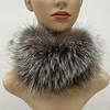 Women Fox Fur Ring Scarf Natural Fluffy NeckWarmer Winter Female Warm Stylish Solid Knitted Ring Scarves