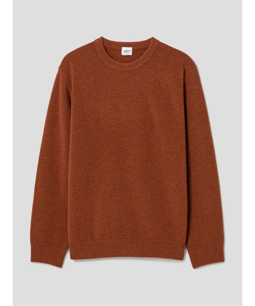 SHIFT.G Wool Texture Crewneck Sweater Orange