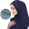 72*175cm Summer Muslim Women Chiffon Hijab Scarf Diamonds Glitter Femme Musulman Shawls Wrap Islamic Headscarf Malaysia Hijab